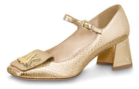 LOUIS VUITTON Shake Chunky Heel High Heels Women's Gold
