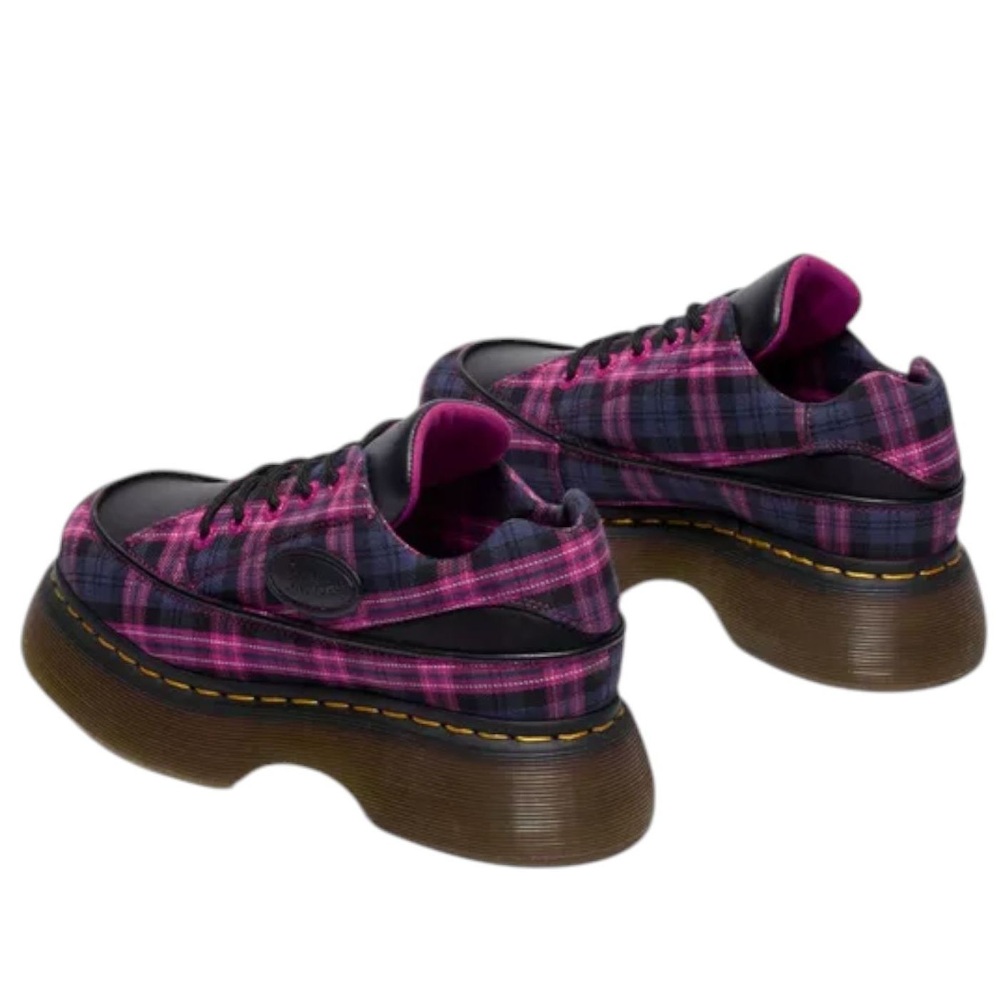 (WMNS) Dr. Martens BUZZ 5-EYE Tartan Lace Up 'Black Pink Multi' 41975001