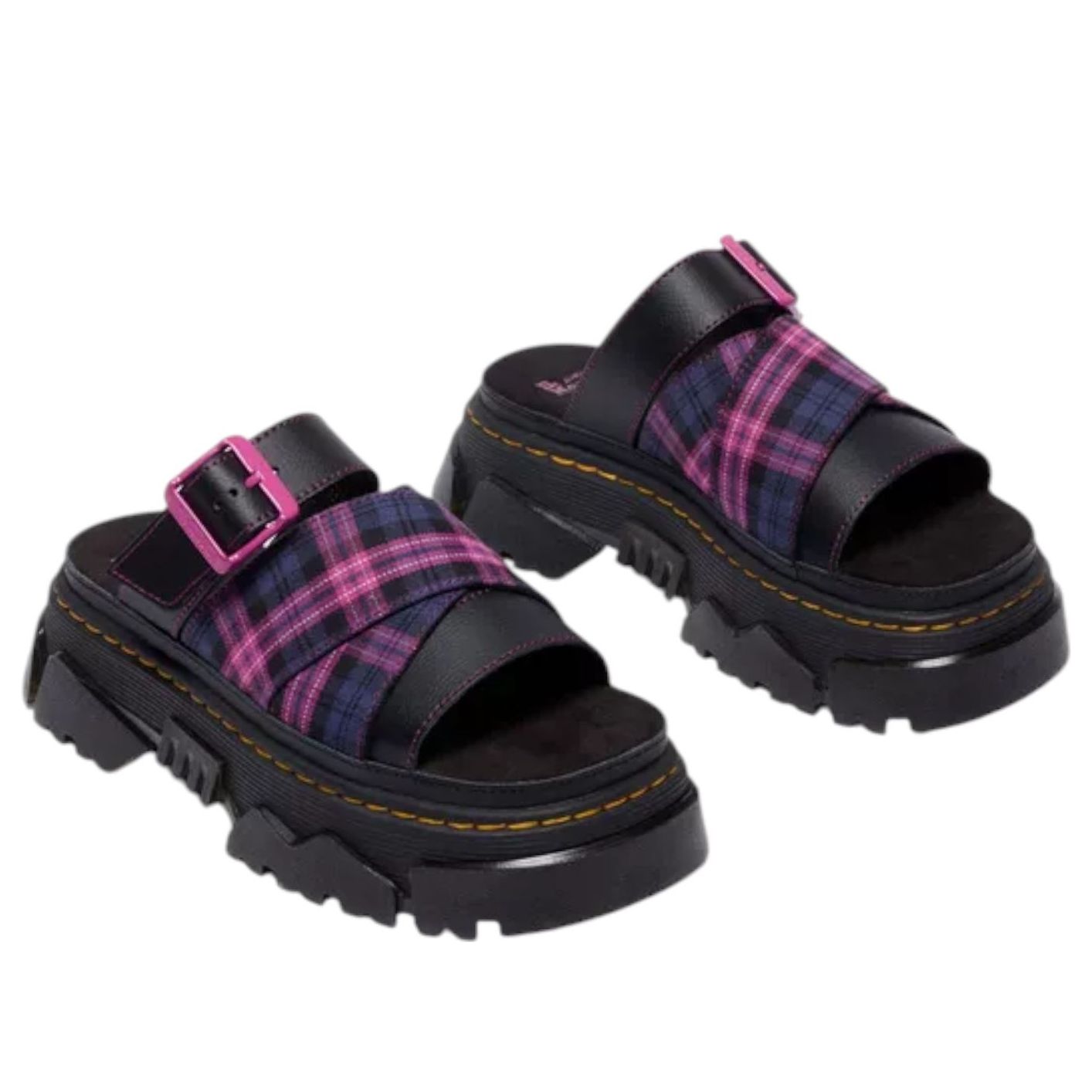 (WMNS) Dr. Martens Mattison Slip On Sandals 'Black Pink Multi' 41978001