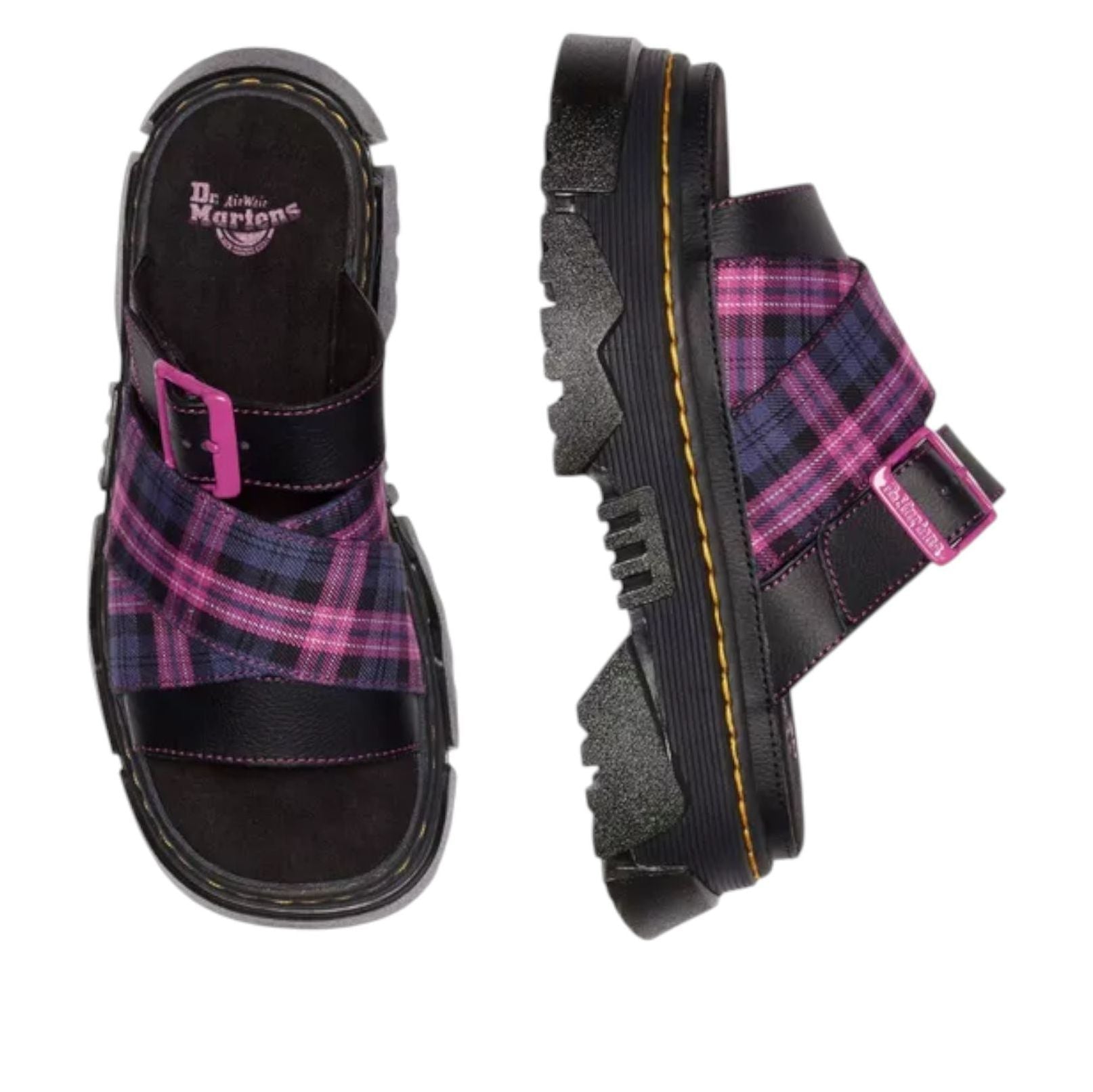 (WMNS) Dr. Martens Mattison Slip On Sandals 'Black Pink Multi' 41978001
