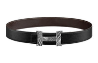 HERMES Constance Leather Belts Men Black/Ebony