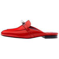 HERMES Wrap-toe Slippers Women's Red