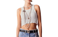 CHANEL Tank Tops Women's White