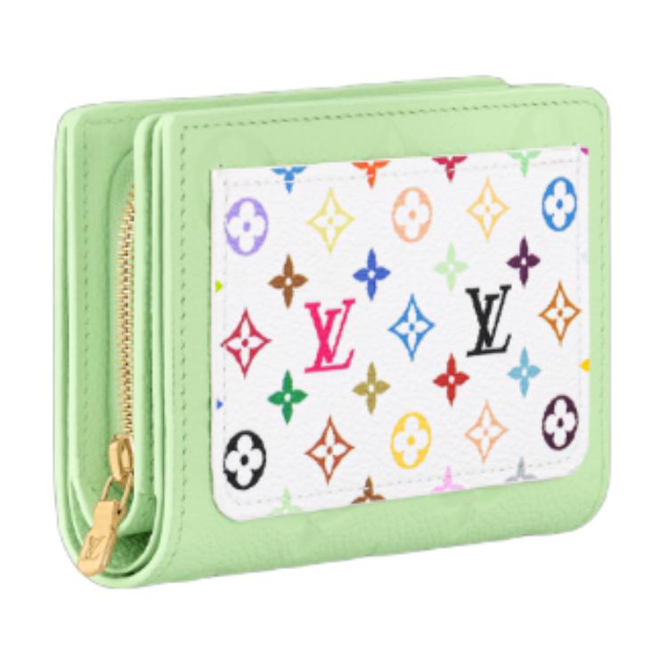 LOUIS VUITTON × Takashi Murakami Collaboration Cow Leather Wallet Unisex Green