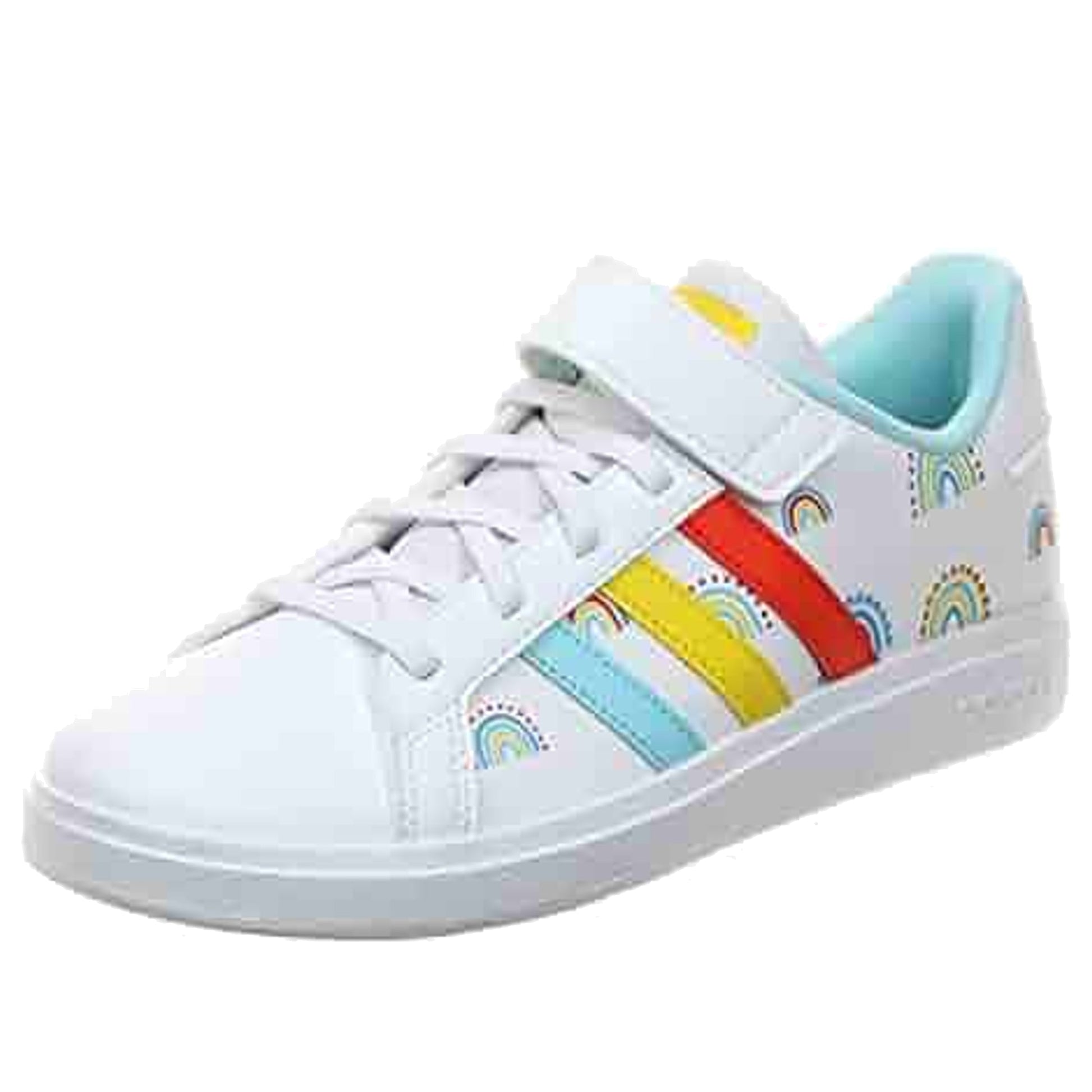 (GS) adidas Grand Court 2 'White Red Yellow' GY2457