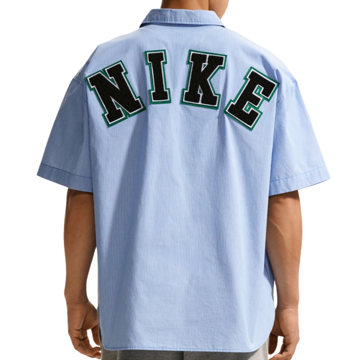 Nike Life Button-Down Shirt 'Pacific Blue White' IF0927-427