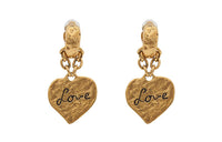 SAINT LAURENT Heart Clip On Earrings