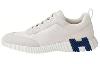 HERMES Bouncing Wear-Resistant Low-Top Casual Shoes Men's White Blue