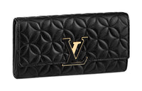 LOUIS VUITTON Capucines Lambskin KapSin Wallet Regular Women's Black