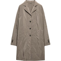 PRADA Trench Coats Women's Gray