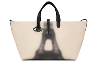 DIOR Leather Native Handbag Large Size Women's Milk White & Black
