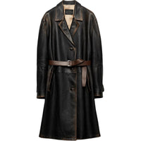 PRADA SS24 Leather Jacket Women's Black