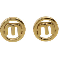MIU MIU Electroplated Earrings Women's Gold