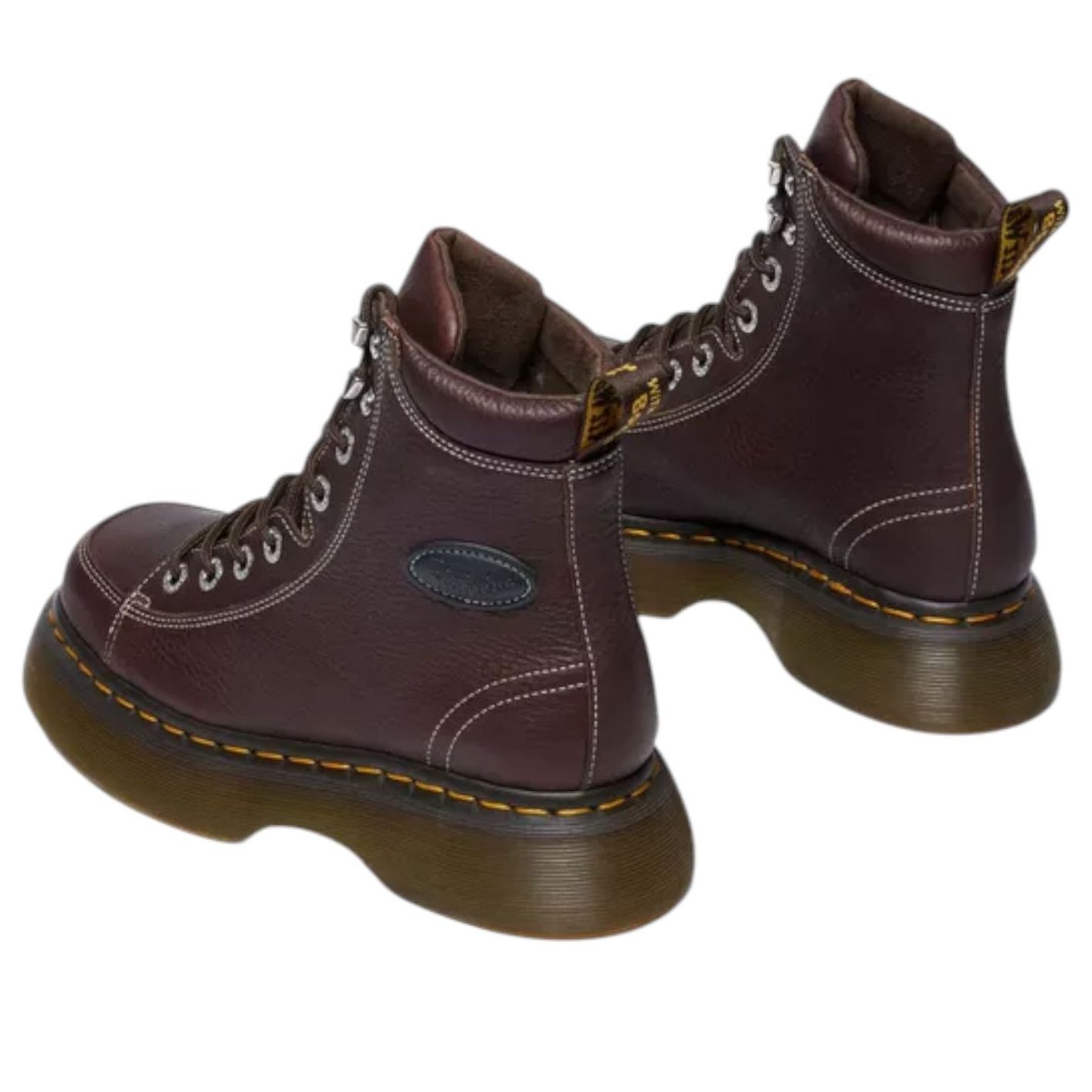 (WMNS) Dr. Martens BUZZ 8-EYE Grizzly Lace Up Boots 'Dark Brown' 42033200