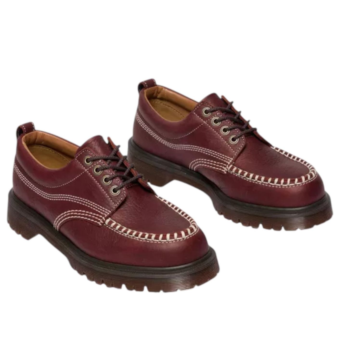 Dr. Martens Lowell Wild Grain Lace Up Moc Toe 'Russet Red' 42091600