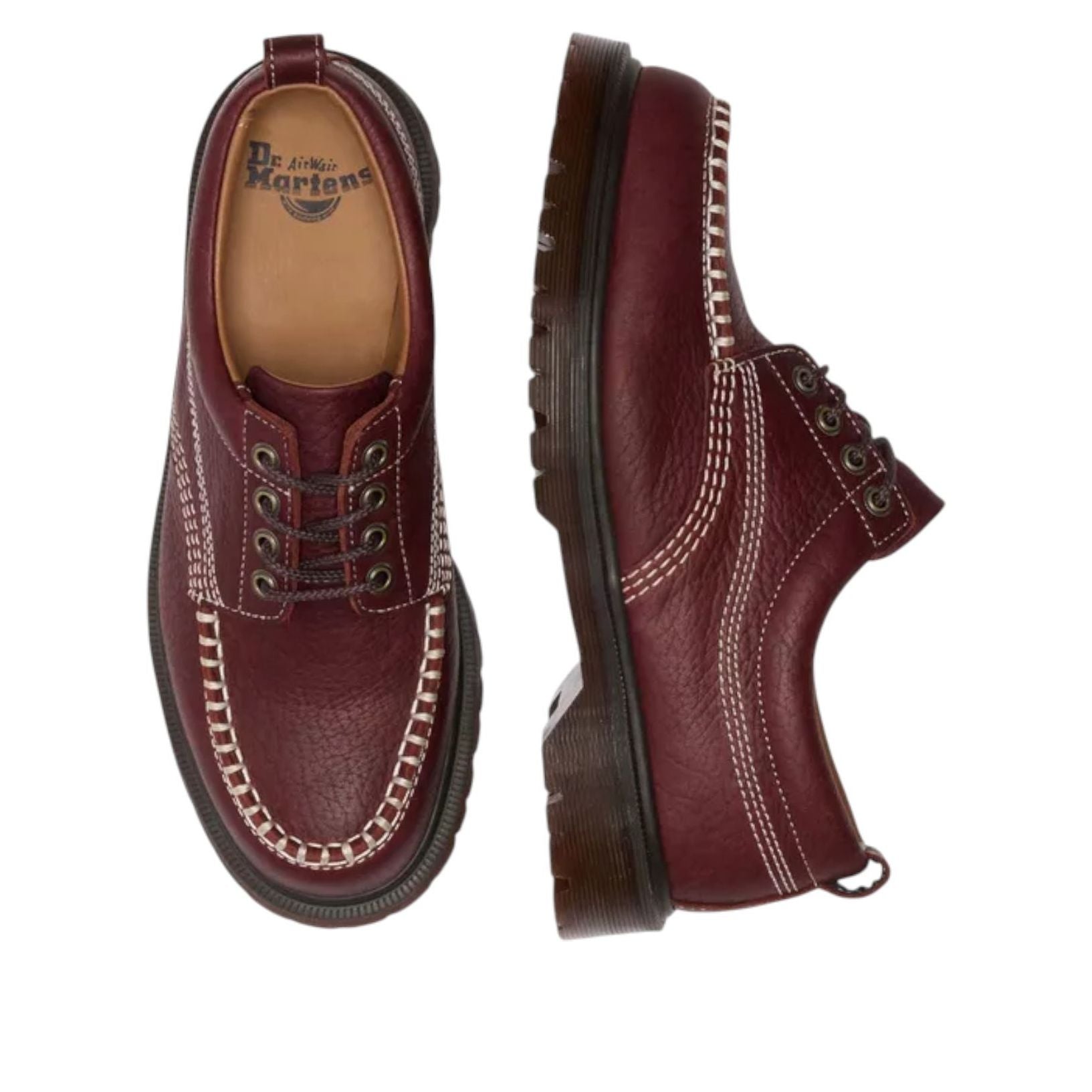 Dr. Martens Lowell Wild Grain Lace Up Moc Toe 'Russet Red' 42091600