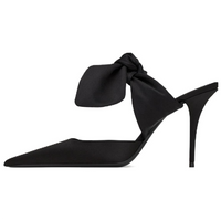SAINT LAURENT Closed Toe Slippers 9cm Women's Black