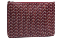 GOYARD SENAT Canvas With Leather Wallet, Toiletry Bag, Clutch Regular Unisex Burgundy