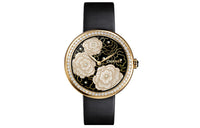 CHANEL MADEMOISELLE PRIVÉ Collection Wrist Watch Automatic Mechanical Movement Satin Strap Black Dial Women's