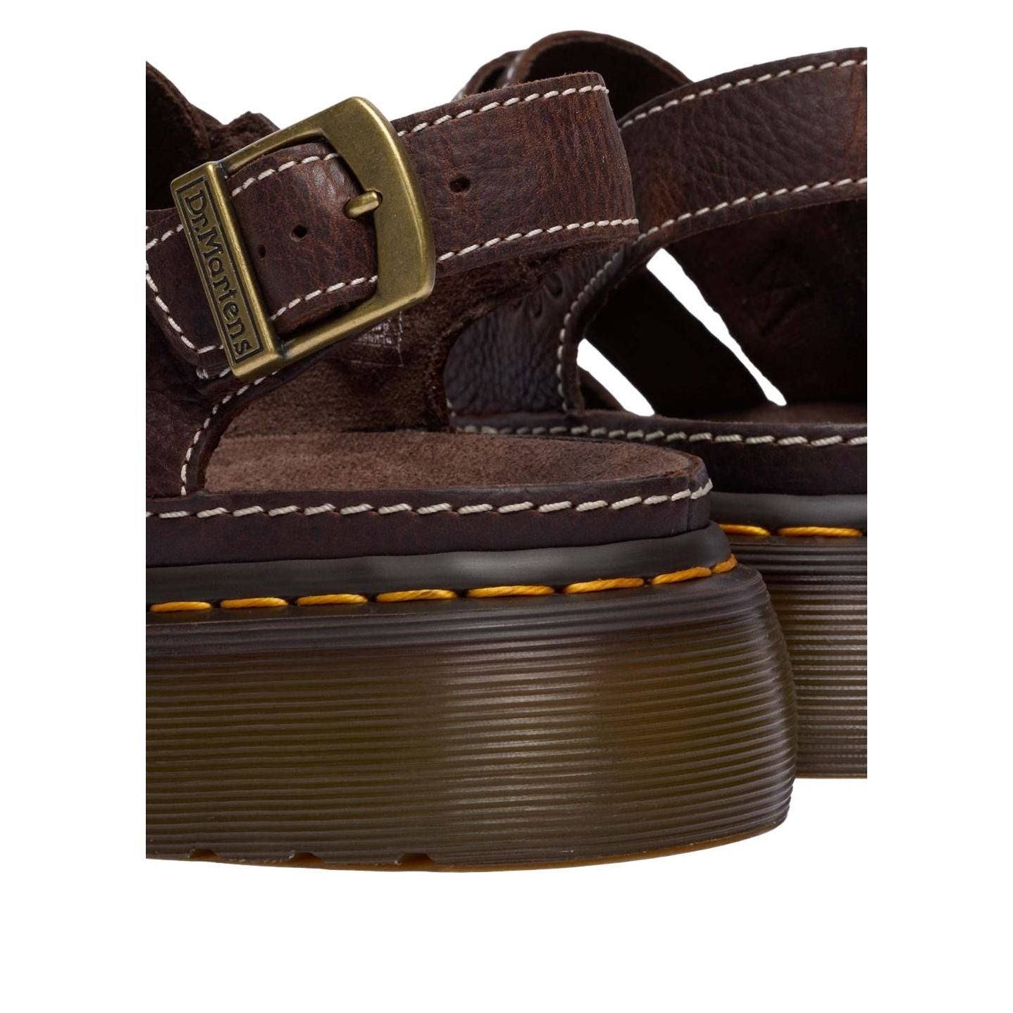 (WMNS) Dr. Martens Wrenlie Open Flower Sandals 'Dark Brown' 42339200