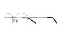 SAINT LAURENT Metal Irregular Shape Eyeglass Frames Women's Silver