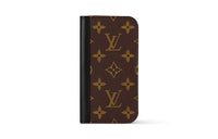 LOUIS VUITTON Monogram Canvas With Calfskin IPhone 15 Pro Protective Cover Bag Accessory Women's Dark Brown