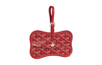 GOYARD Chien Gris Canvas With Leather Pet Bag Merch Unisex Red
