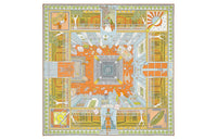 HERMES Silk Scarf Women's Yellow