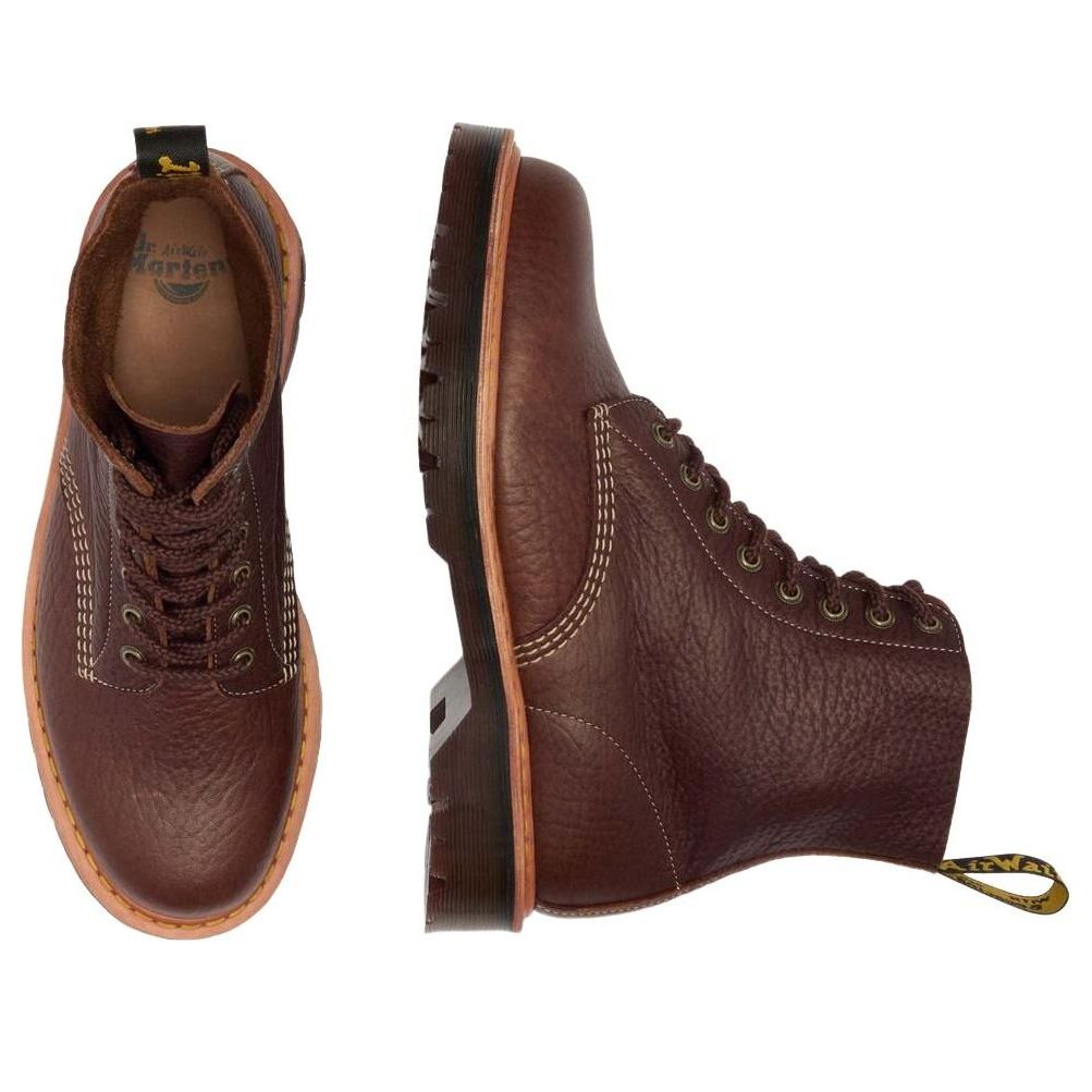 Dr. Martens 1460 Wild Grain Leather Lace Up Boots 'Sepia Brown' 42444200