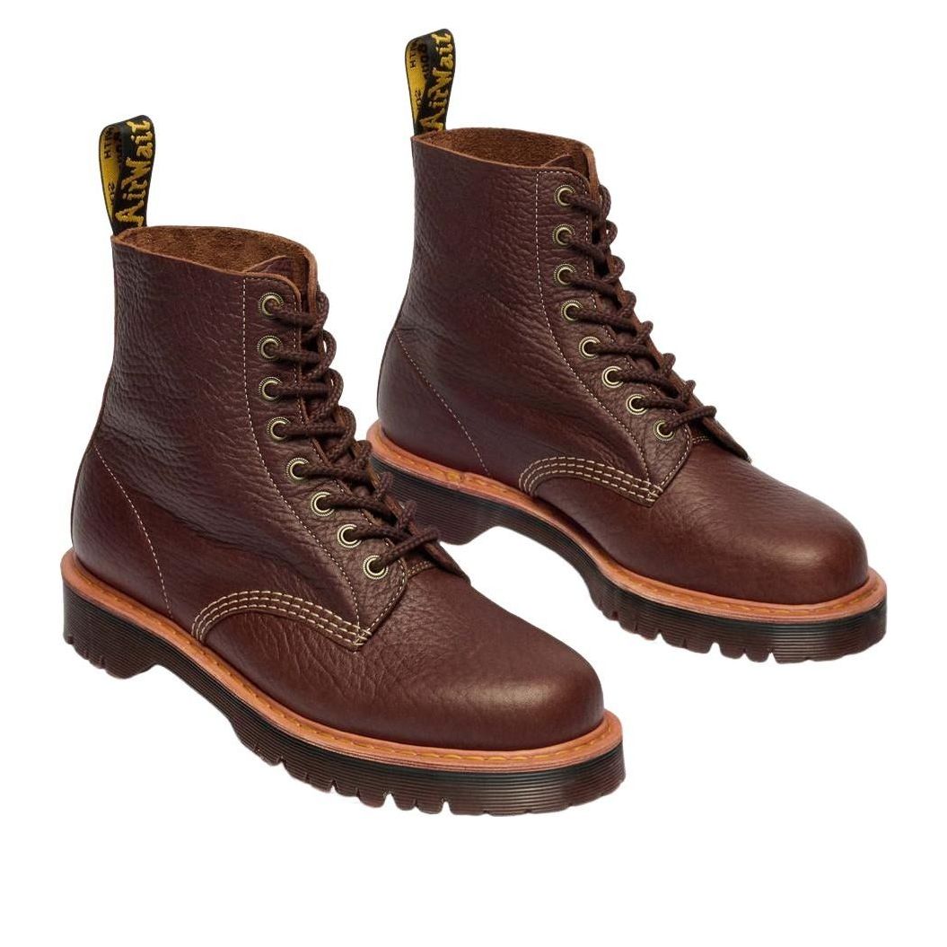 Dr. Martens 1460 Wild Grain Leather Lace Up Boots 'Sepia Brown' 42444200