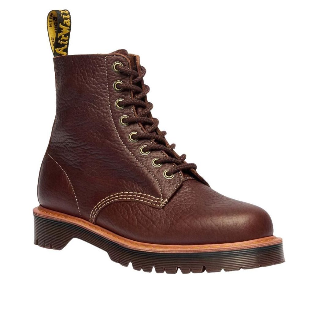 Dr. Martens 1460 Wild Grain Leather Lace Up Boots 'Sepia Brown' 42444200
