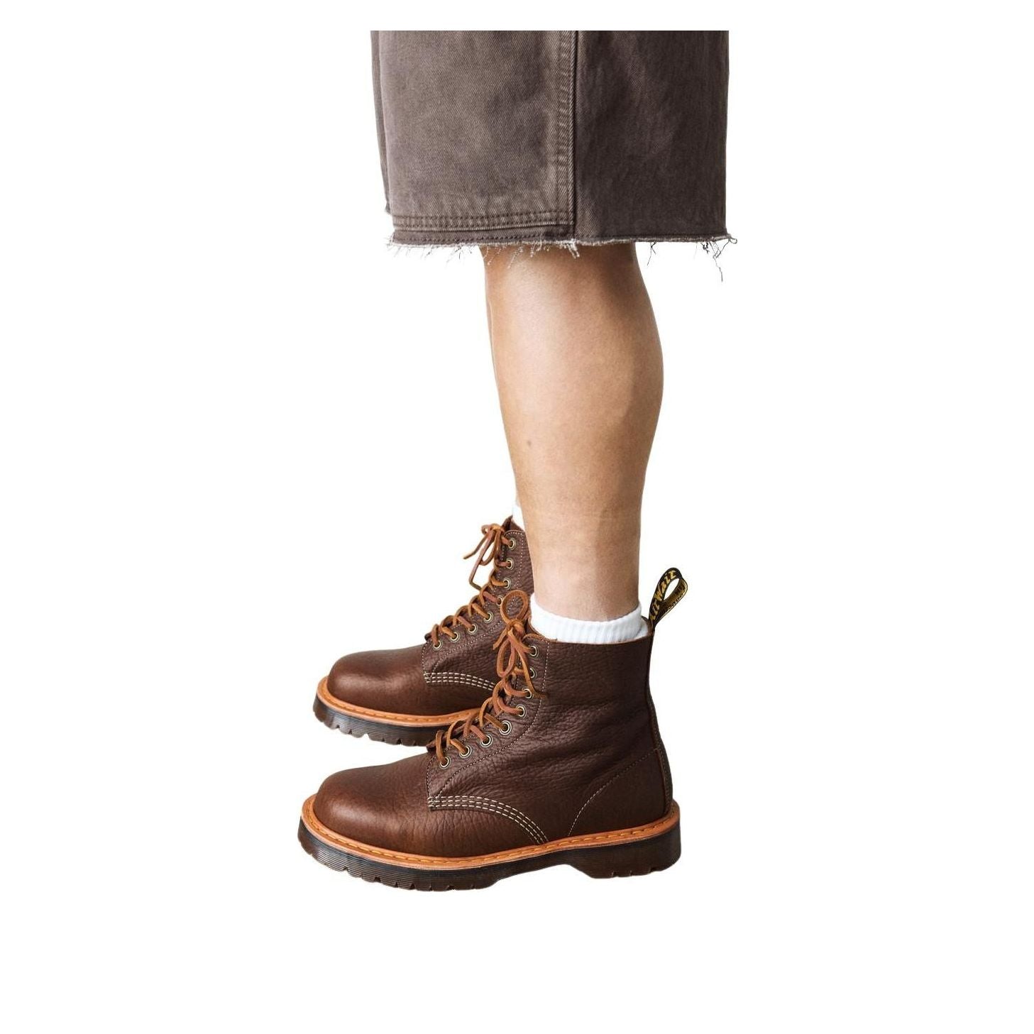 Dr. Martens 1460 Wild Grain Leather Lace Up Boots 'Sepia Brown' 42444200