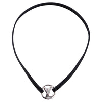 LOUIS VUITTON Leather Wristbands Women's Black