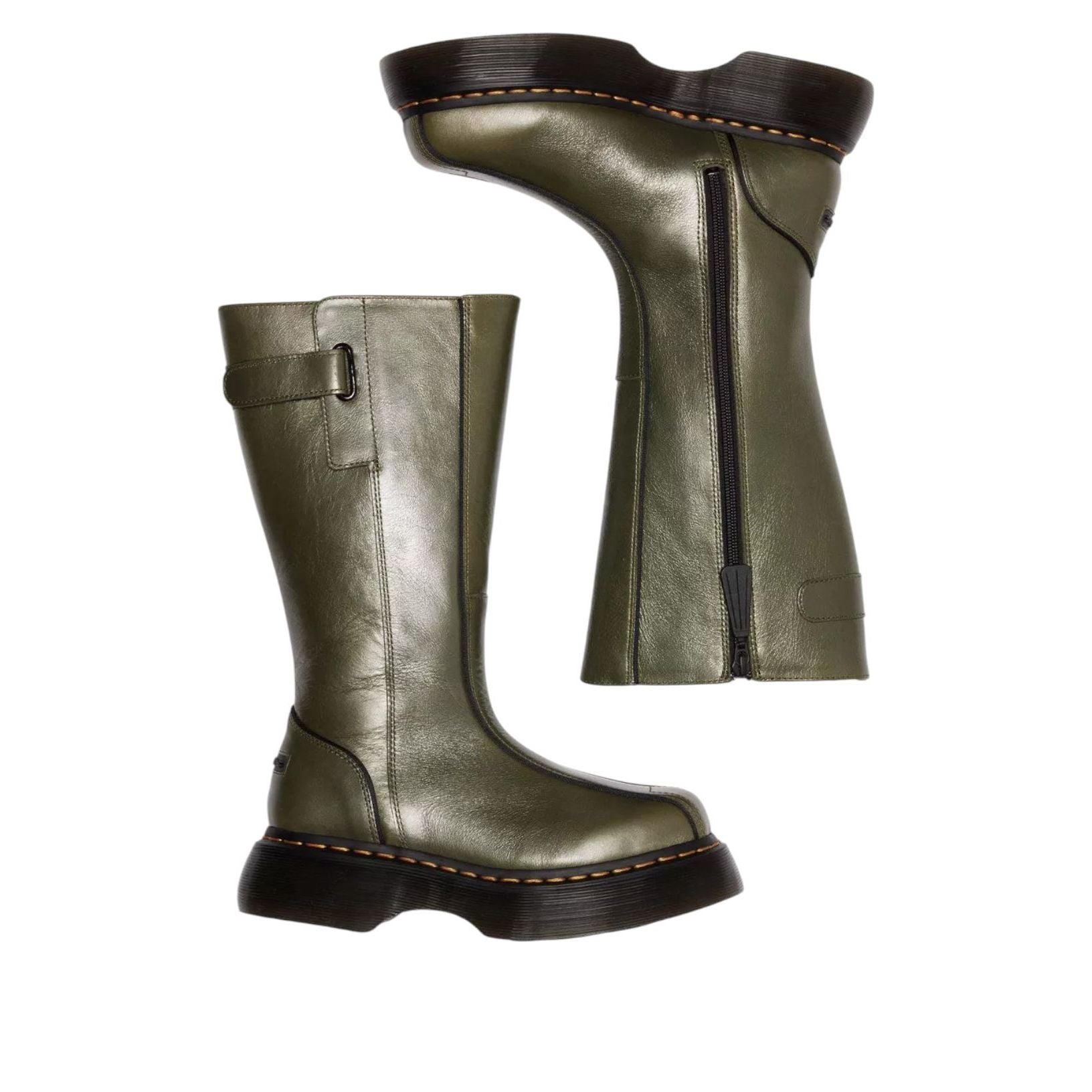 (WMNS) Dr. Martens BUZZ HI Tall Eclipse Boots 'Olive Green' 42577300