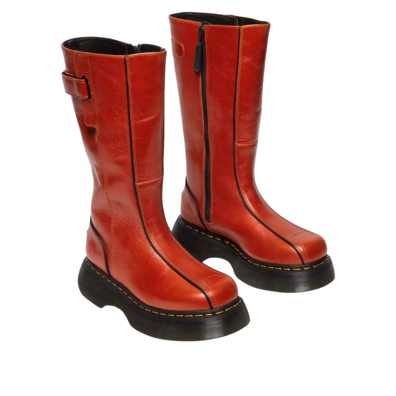 (WMNS) Dr. Martens BUZZ HI Tall Eclipse Boots 'Flame Orange' 42577800