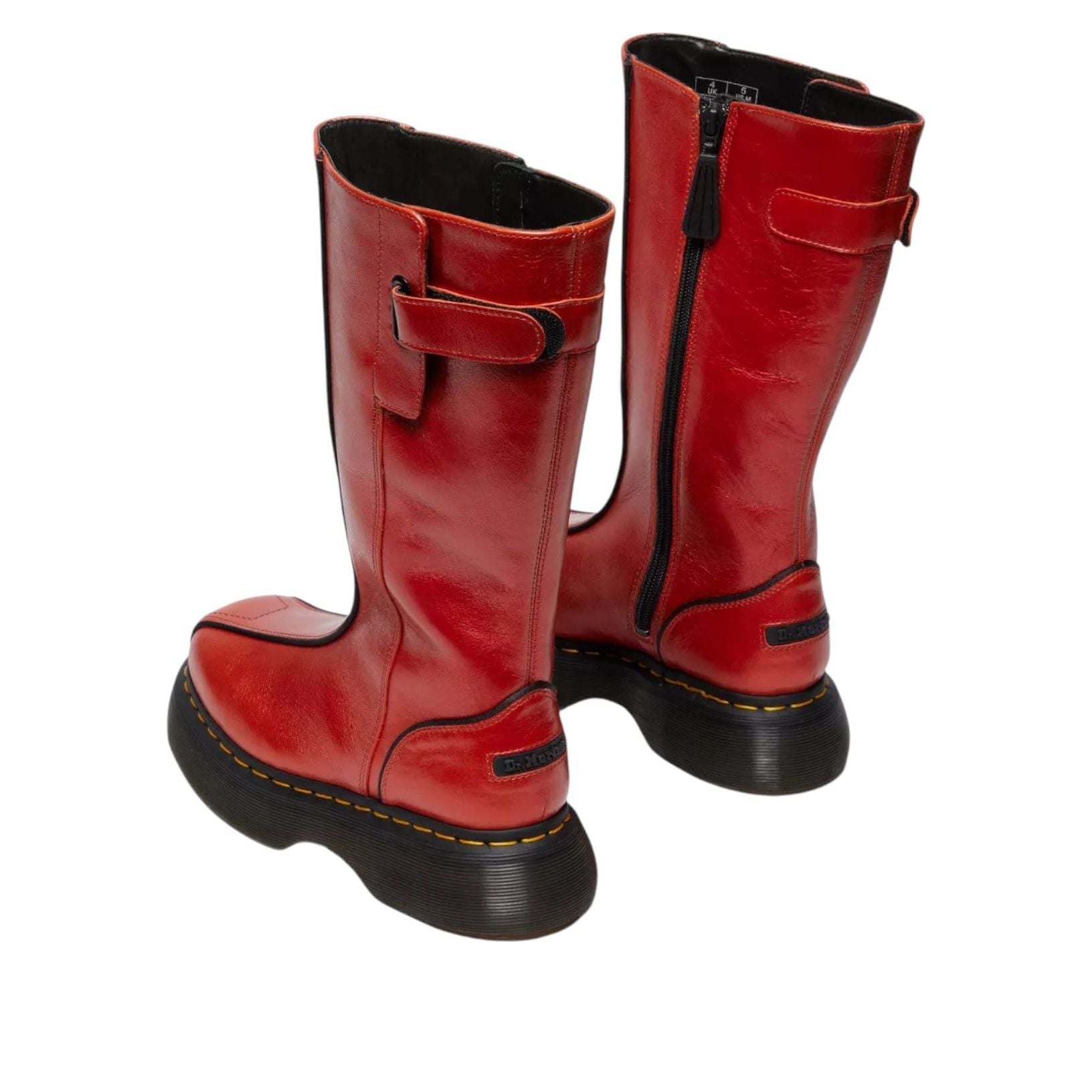 (WMNS) Dr. Martens BUZZ HI Tall Eclipse Boots 'Flame Orange' 42577800