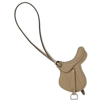 HERMES Calfskin Pendants Men's Light Brown