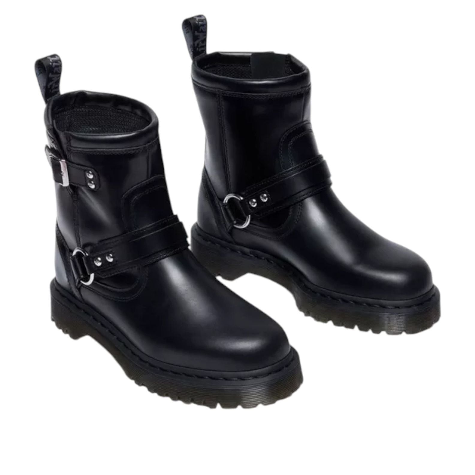 Dr. Martens Anistone Harness Orleans Biker Boots 'Black' 42583001