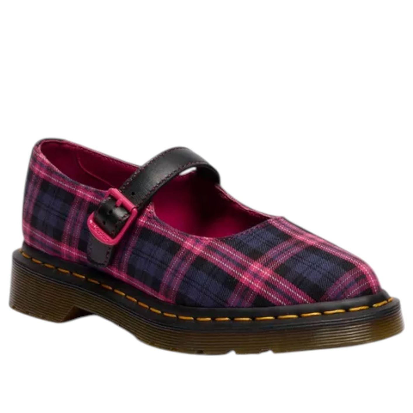 (WMNS) Dr. Martens Elphie MJ Tartan 'Black Pink Multi' 42605001