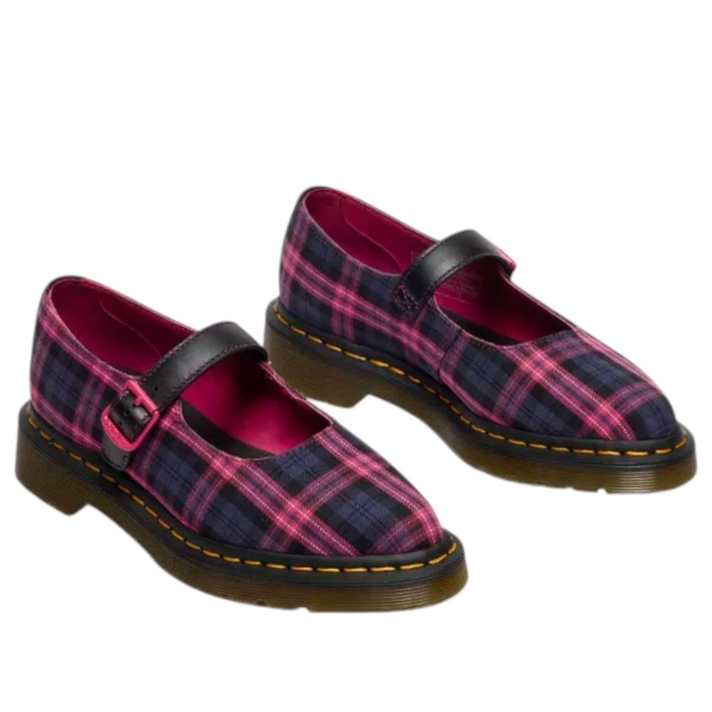 (WMNS) Dr. Martens Elphie MJ Tartan 'Black Pink Multi' 42605001