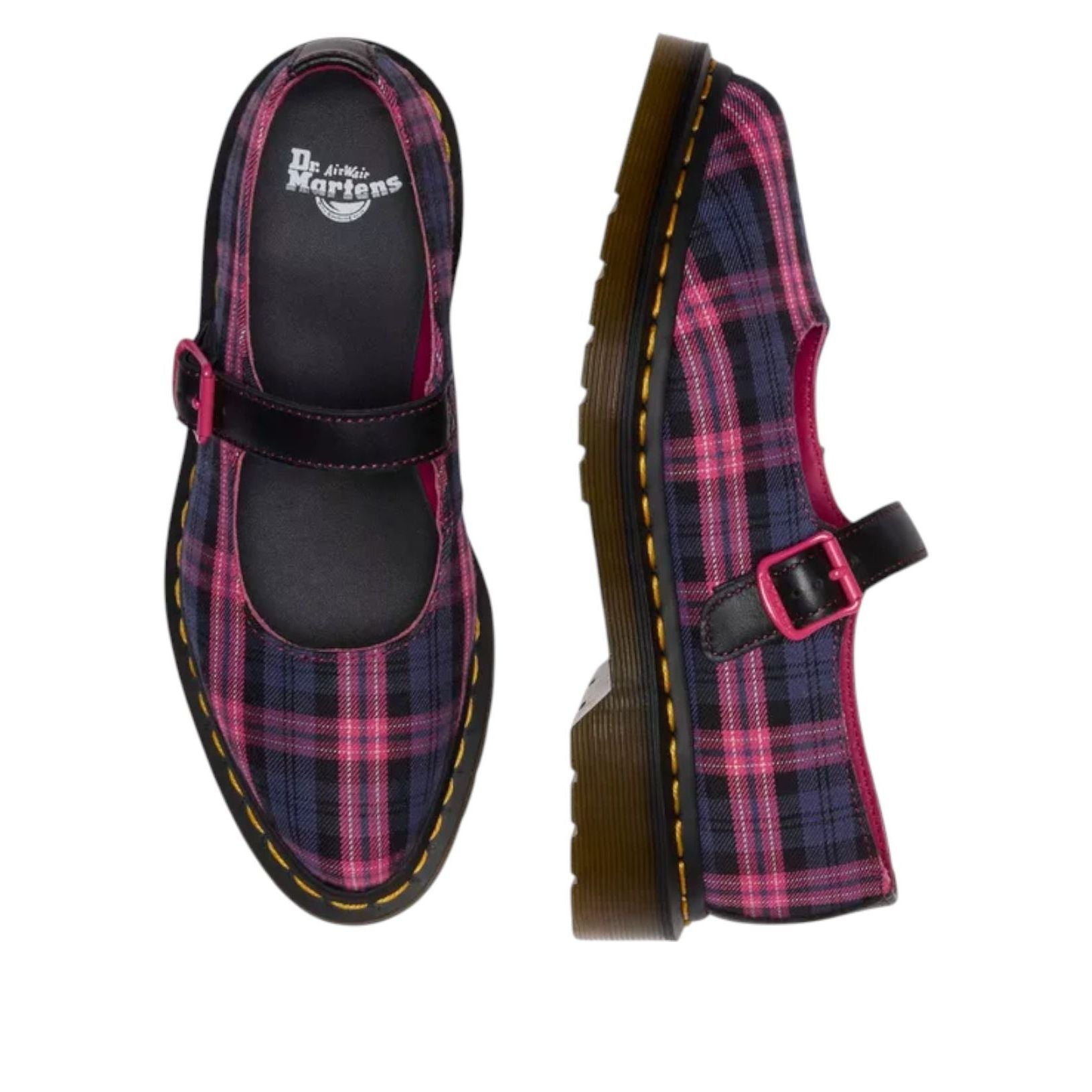 (WMNS) Dr. Martens Elphie MJ Tartan 'Black Pink Multi' 42605001