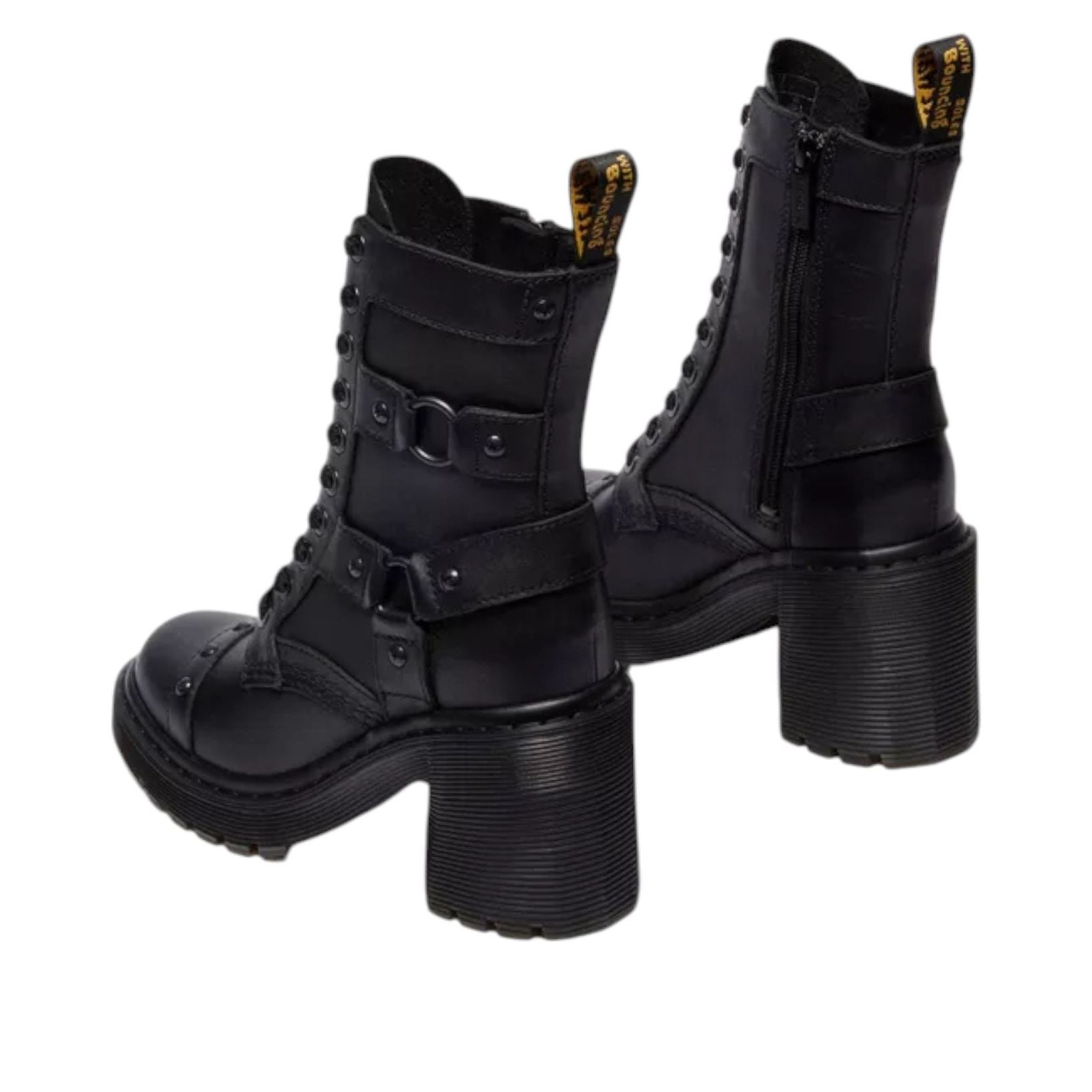 (WMNS) Dr. Martens Chesney Harness Sendal Heeled Boots 'Black' 42613001
