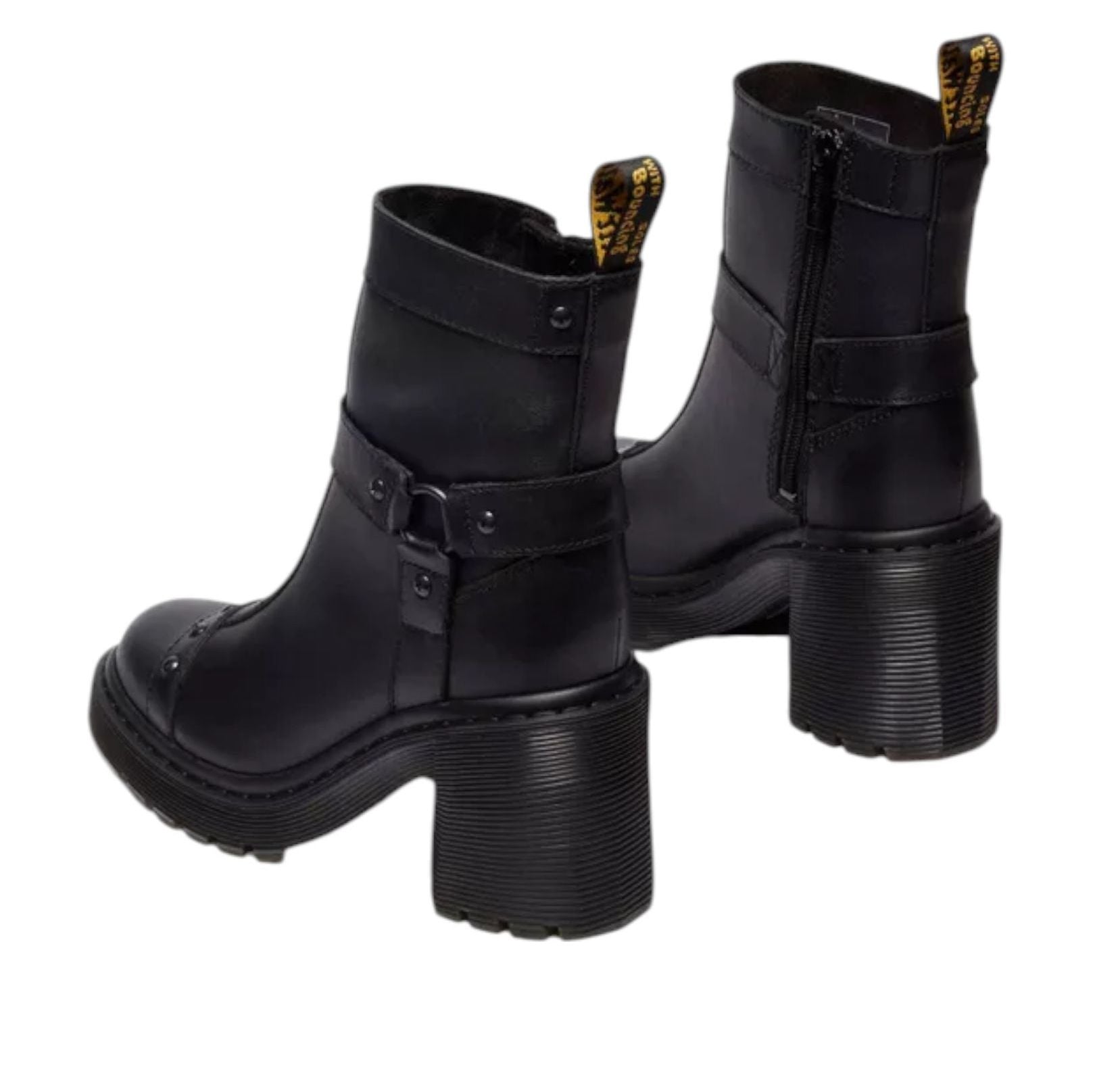 (WMNS) Dr. Martens Spence Harness Sendal Heeled Chelsea Boots 'Black' 42614001