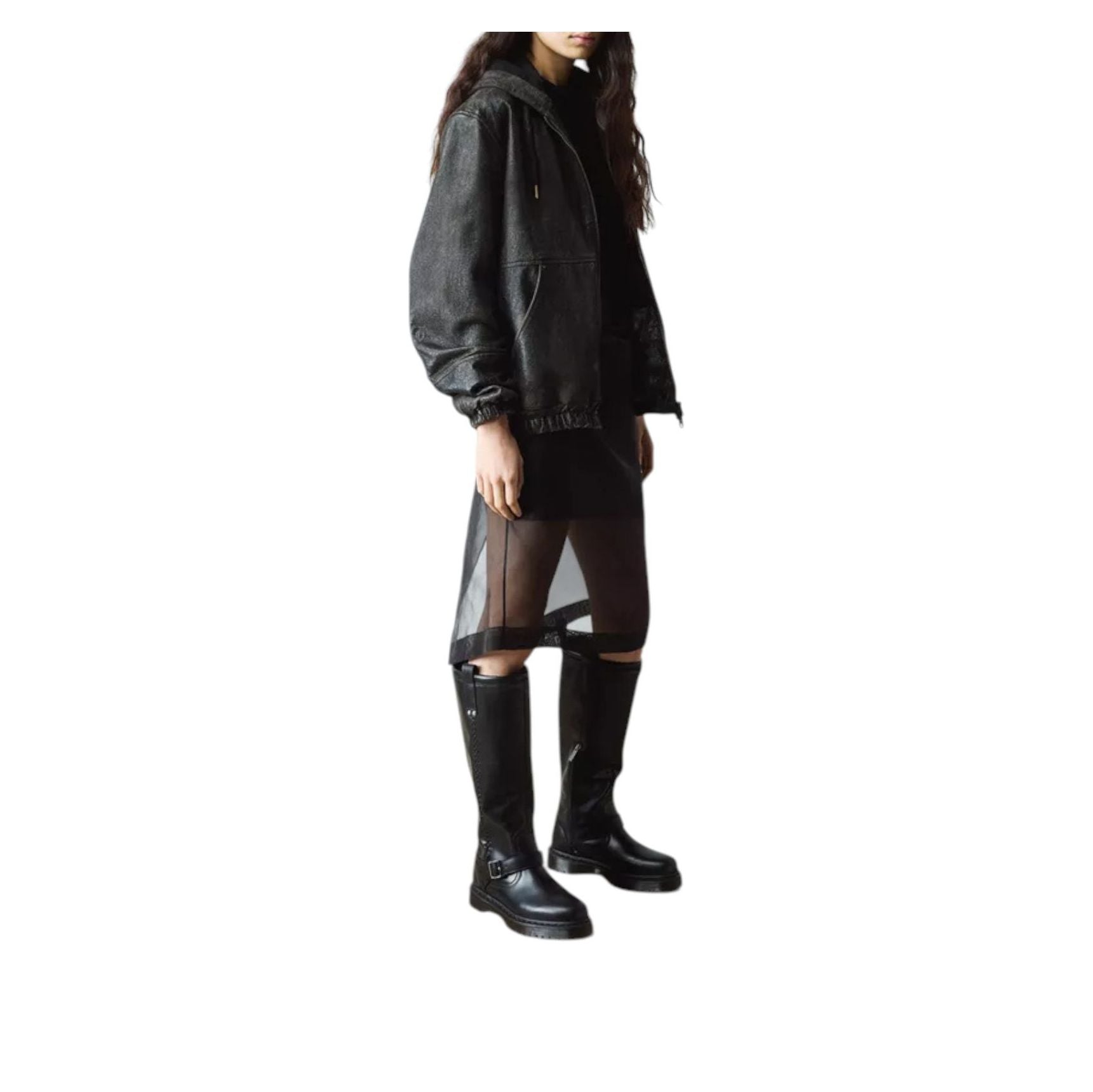 (WMNS) Dr. Martens Anistone Knee High 'Black Orleans' 42669001