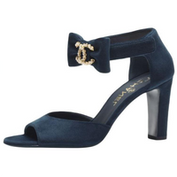 CHANEL Strap Sandals 9.4cm Women's Blue