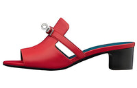 HERMES Slide Slippers Women's Red