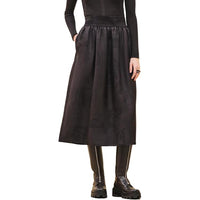 HERMES Casual Long Skirts Women's Ebony Brown