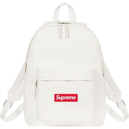 Supreme Street Style Skater Style Backpack 'White Red' SUP-SS22-786