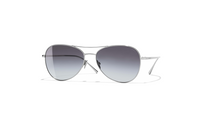 CHANEL Titanium Aviator Sunglasses Unisex Silver
