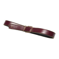 CHANEL Sheepskin Metal Leather Belts Unisex Burgundy -